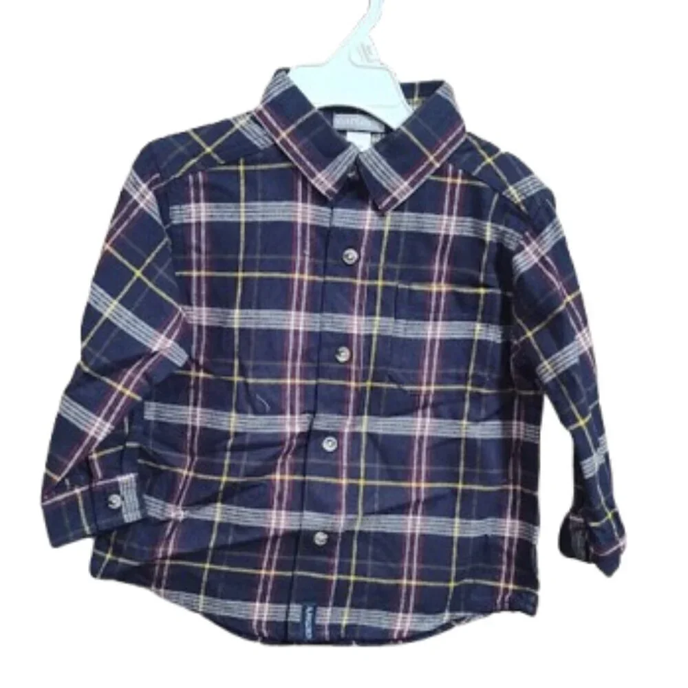 Carter's Y2K Buttoned Down Flannel Boys 2T 100% Cotton NWT
